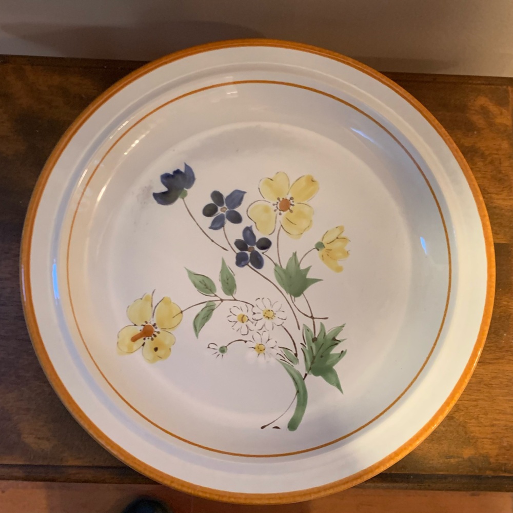 Floral Ceramic Dinner or Serving Plate